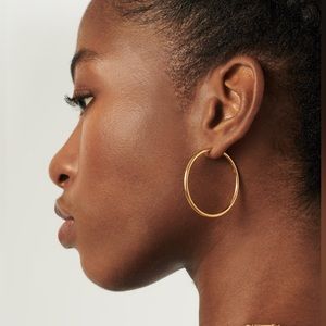 NWT COS 18CT Plated Gold with 100% Sterling Sliver Hoop Earrings